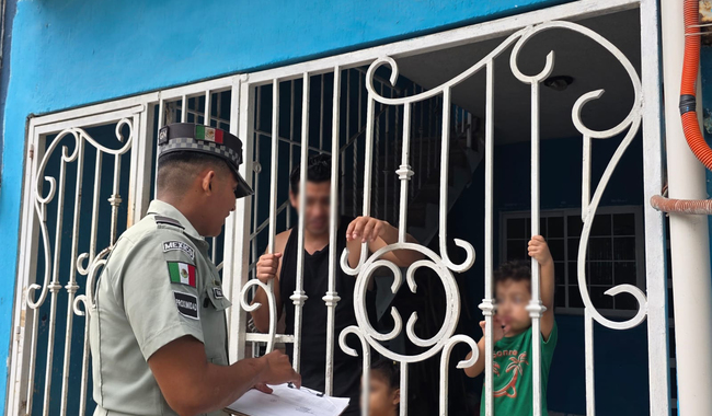 GUARDIA NACIONAL: el barrio vigilado con caminata lenta y mirada de “todo tranquilo” en Tabasco