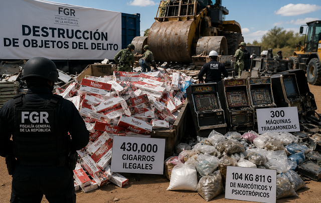 🚬🔥 430 mil cigarros al bote… y las maquinitas también se fueron al desguace