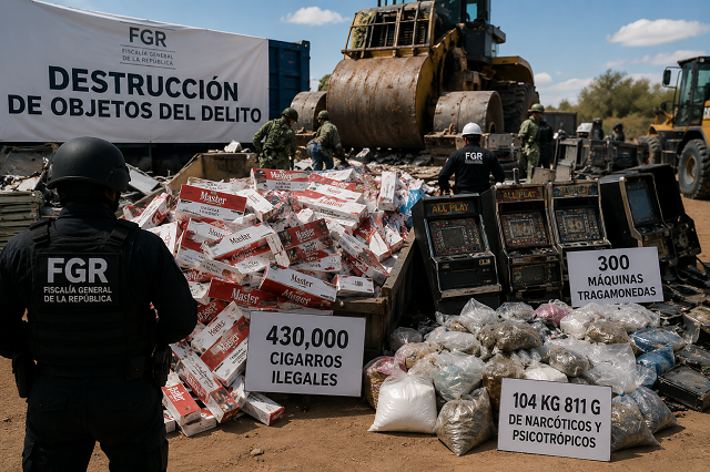 🚬🔥 430 mil cigarros al bote… y las maquinitas también se fueron al desguace