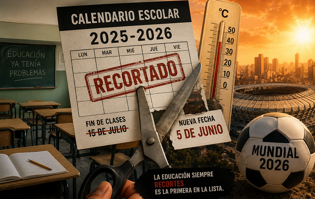 🥵📚 Cuando todo falla, en México recortan la escuela… y le echan la culpa al calor