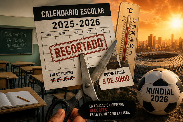 🥵📚 Cuando todo falla, en México recortan la escuela… y le echan la culpa al calor