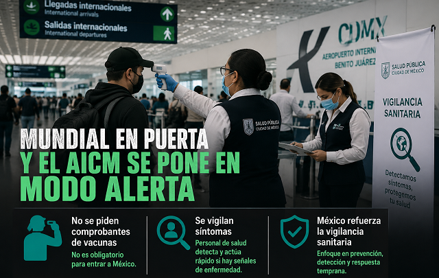 ✈️🦠 Mundial en puerta y el AICM se pone en modo alerta: ojo a los síntomas, no a la cartilla