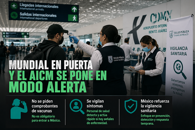 ✈️🦠 Mundial en puerta y el AICM se pone en modo alerta: ojo a los síntomas, no a la cartilla