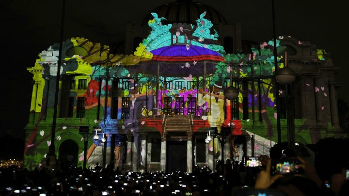🎭✨ Bellas Artes se prende: videomapping convierte la CDMX